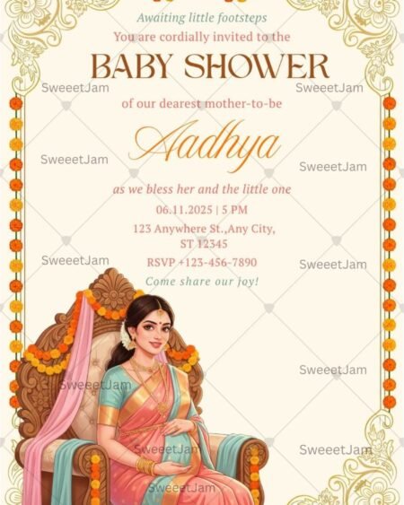 editable royal baby shower invitation