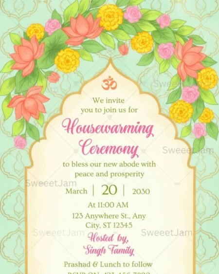 housewarming invitation,griha pravesh invitation card