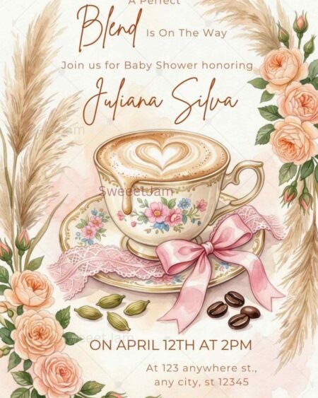 Coffee baby shower invitation