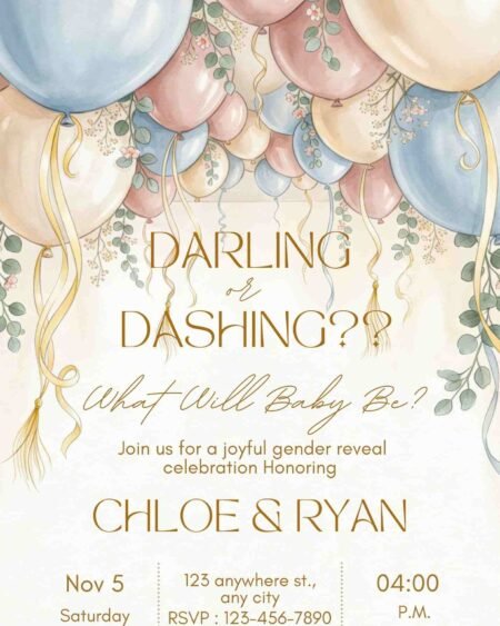 Gender Reveal Invitation